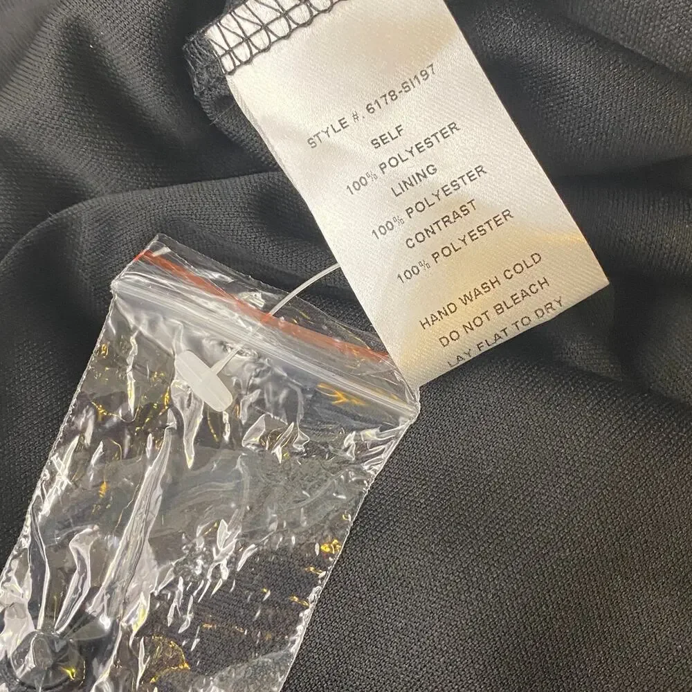 MEDIUM Soieblu Embroidered Little Black Prom Dress - Picture 9 of 11